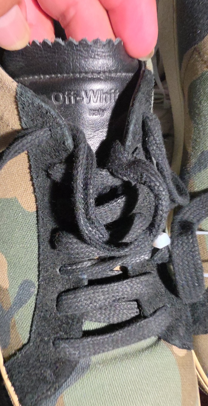 Off-White Camo Low-Top Sneakers - Green/Black/Tan Made In Italy
